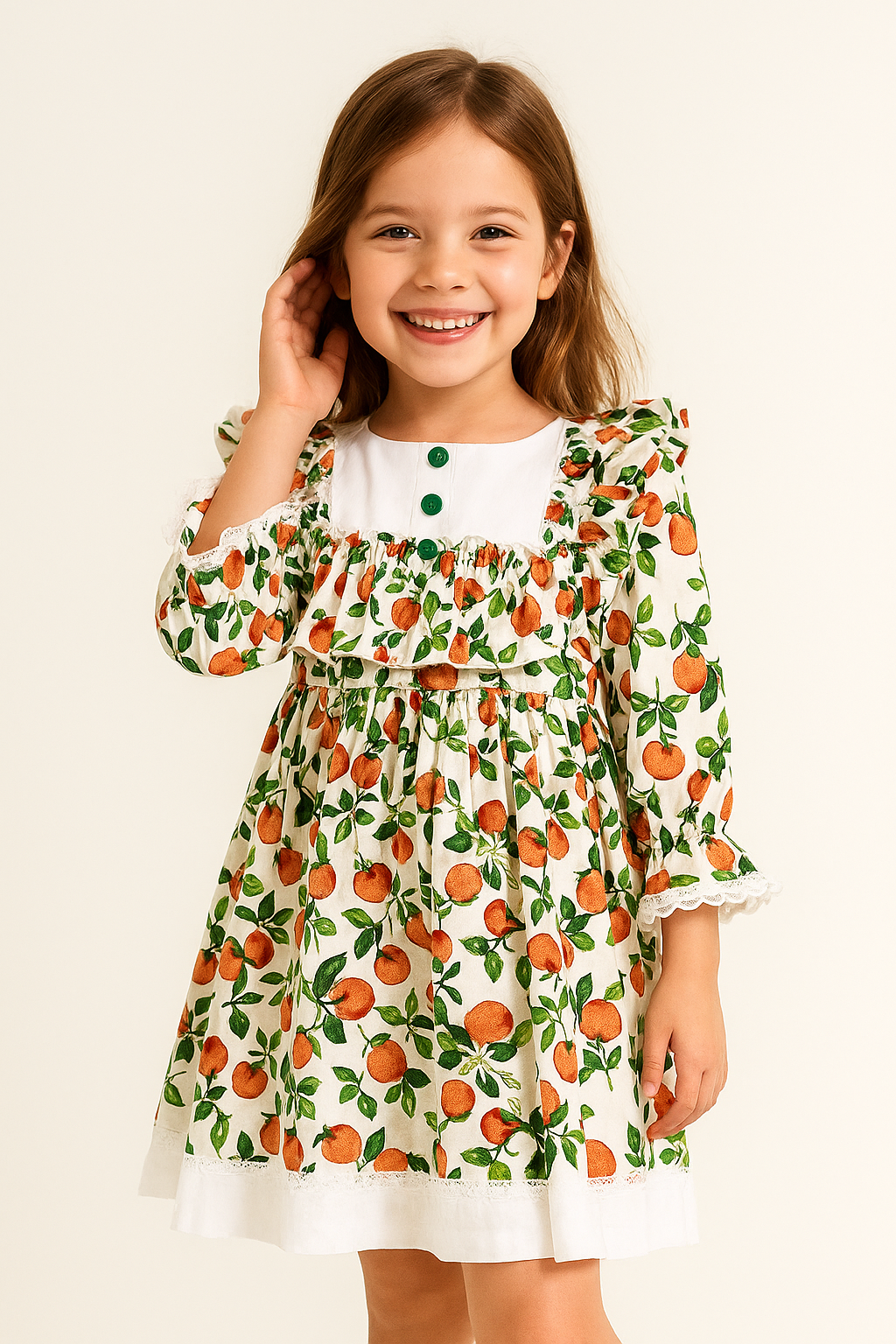 Cotton Printed Frock 1024 Multi Colour