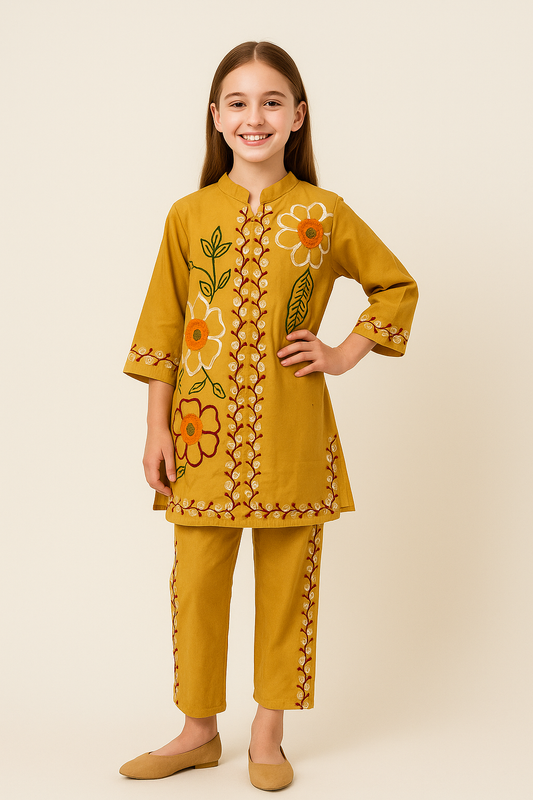 Embroidery Cotton Cord Set 1005 Mustard Yellow