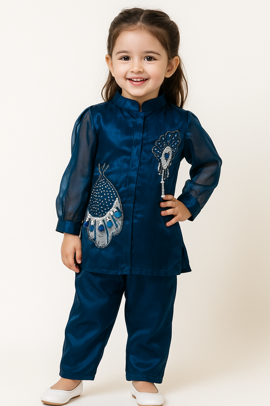 Organza Embroidery Cord set 1005 Royal Blue