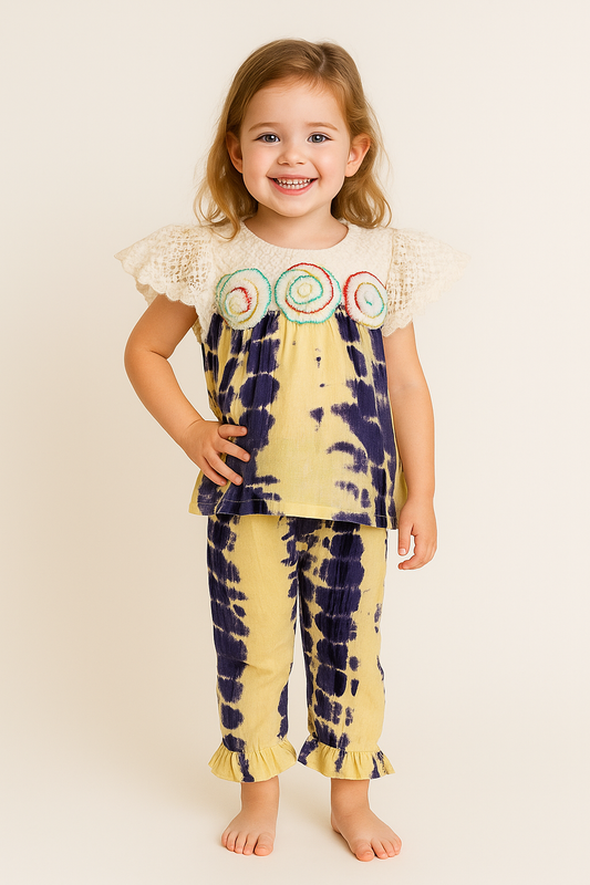 Cotton printed cord set 1005 Yellow