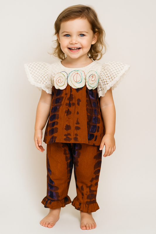 Cotton printed cord set 1004 Brown