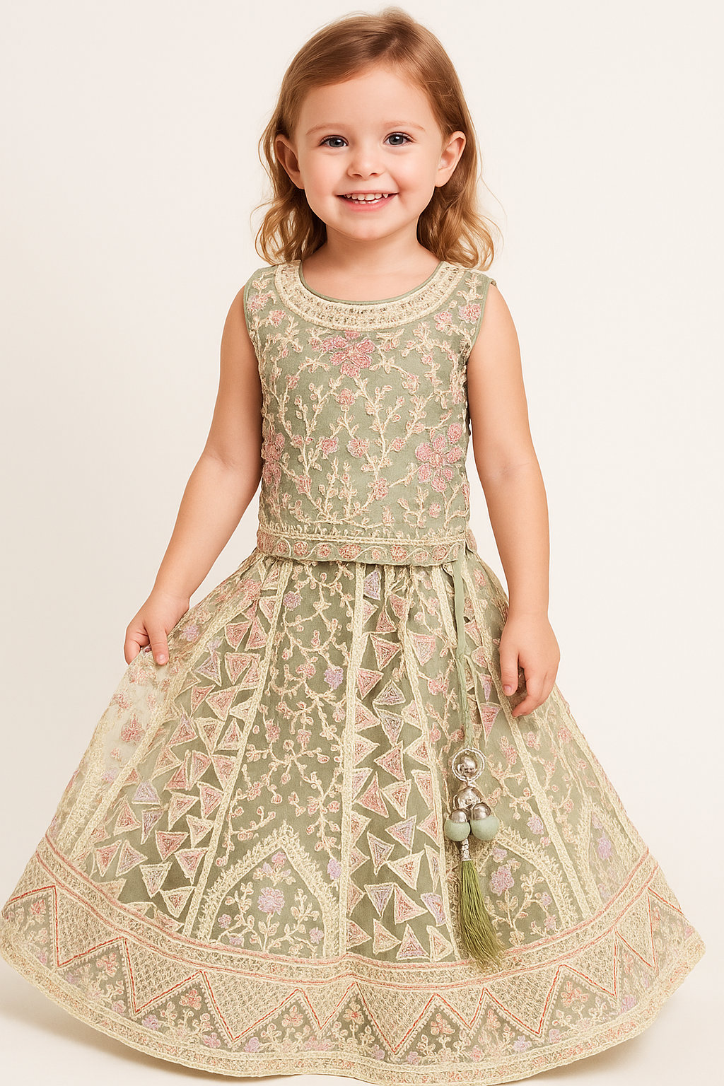 Embroidery Lehenga Choli Set sr 4168 Green