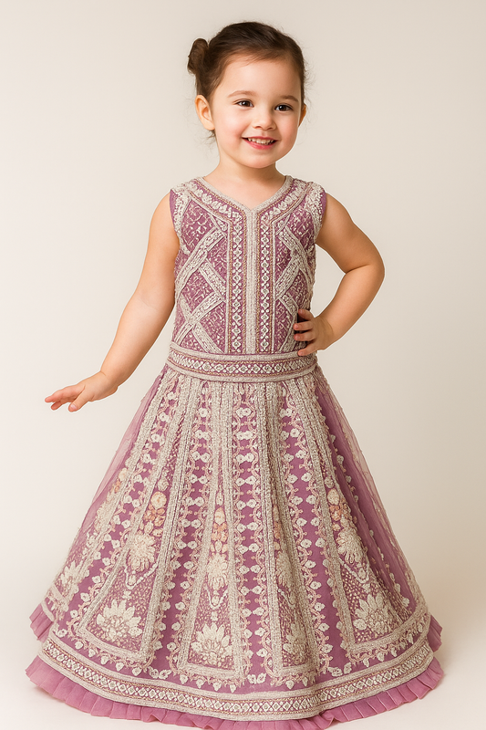 Embroidery Lehenga Choli Set sr 4538 Purple