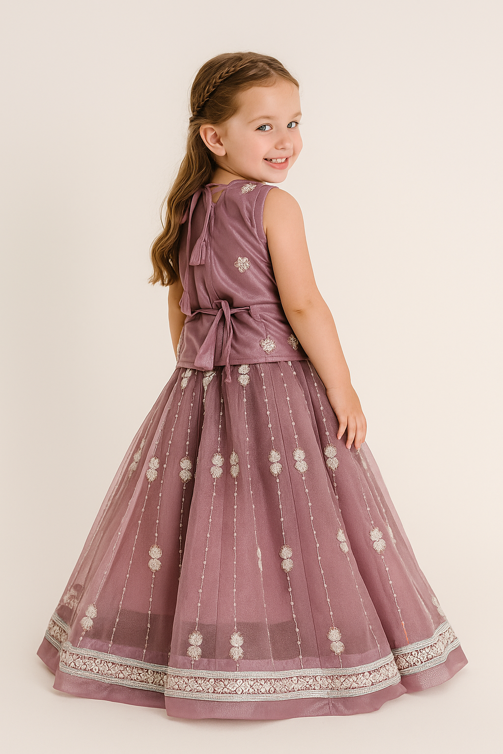 Embroidery Lehenga Choli Set sr 4538 Purple