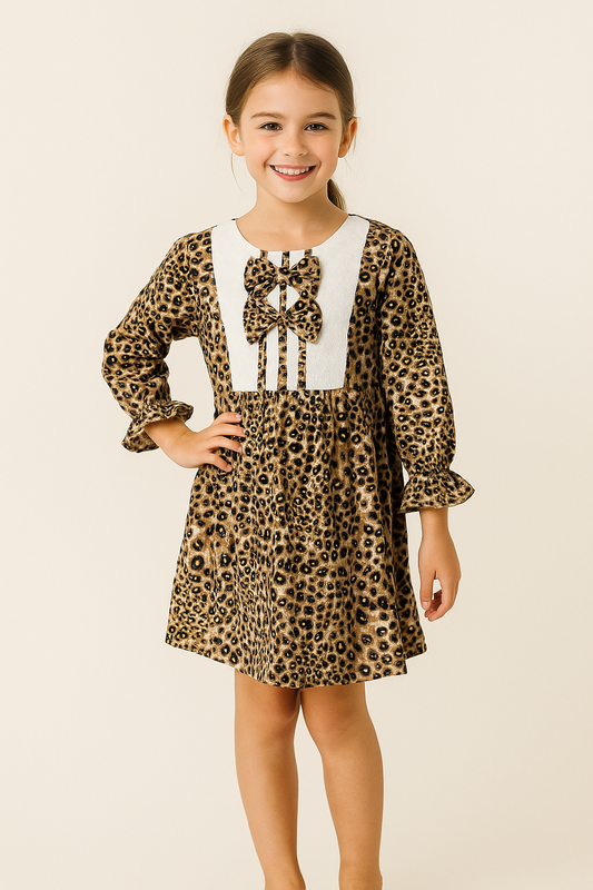 Cotton Cheetah Print Frock 1082