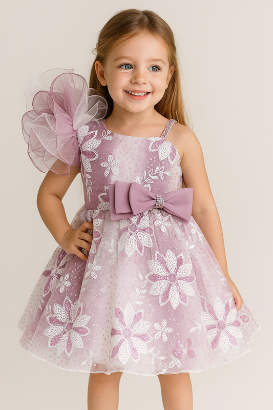 Sequence Net Frock 2525 Pink