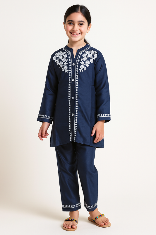 Cotton Embroidery Cord Set 1207 Grey