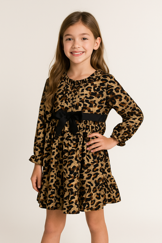 Cotton Tiger Print Frock 1091