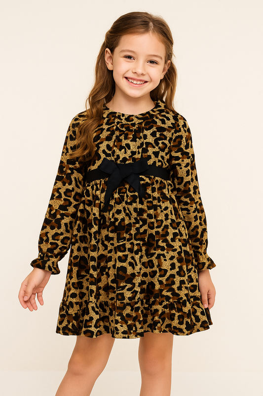 Cotton Tiger Print Frock 1091