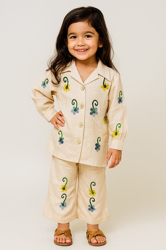 Cotton Embroidery Cord Set 1024 Cream