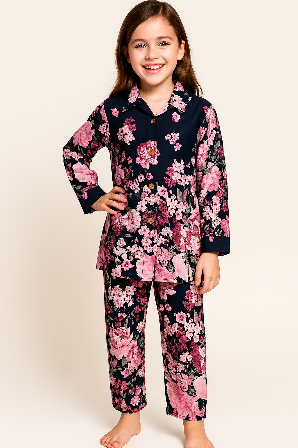 Cotton Printed Cord Set 1225 Black