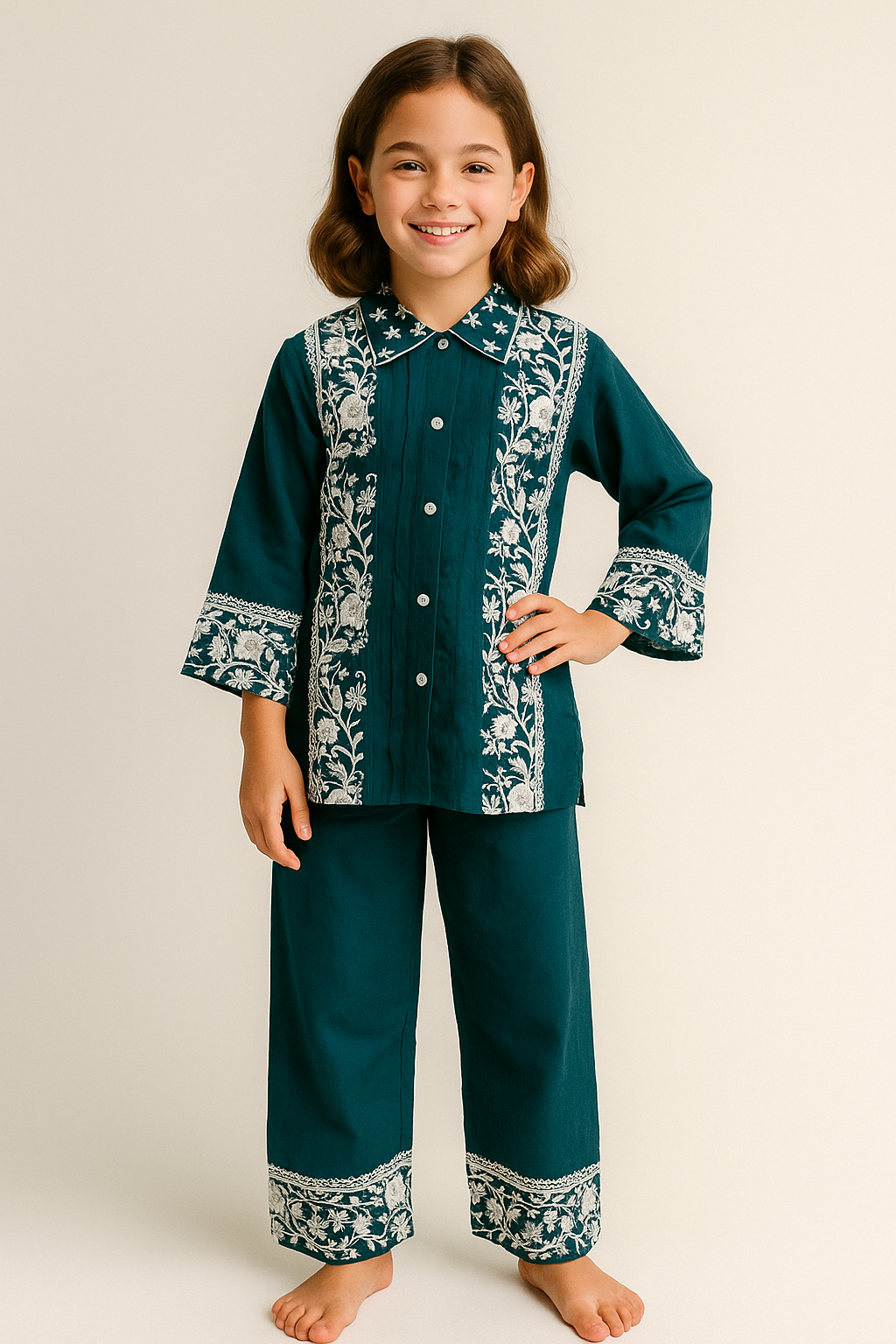 Cotton Embroidery Cord Set 1234 Royal Blue