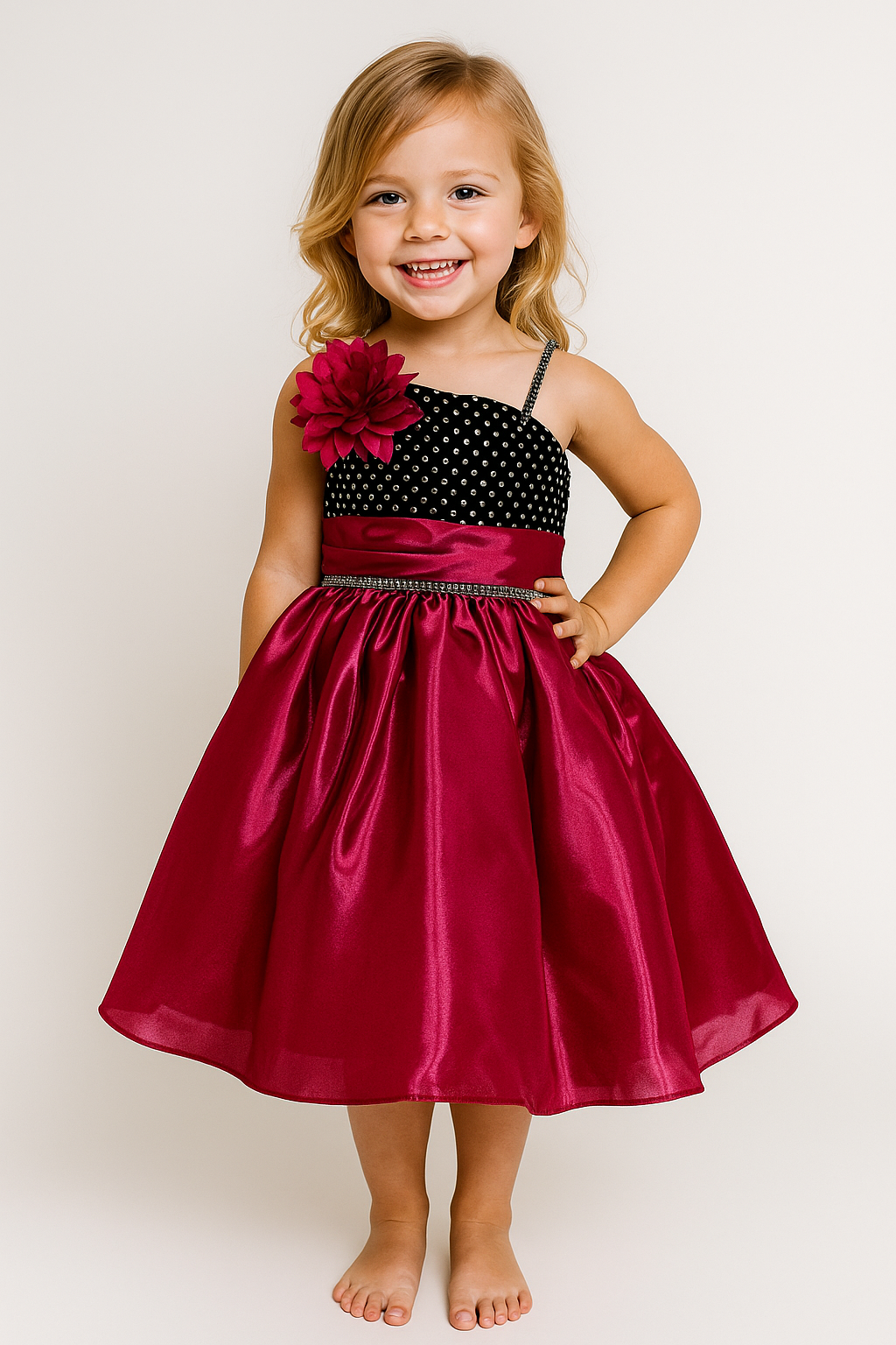 Satin Polka Frock 1014 Rani