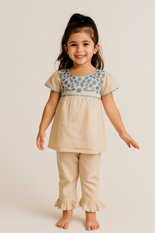 Cotton Embroidery Cord Set 1038 Cream