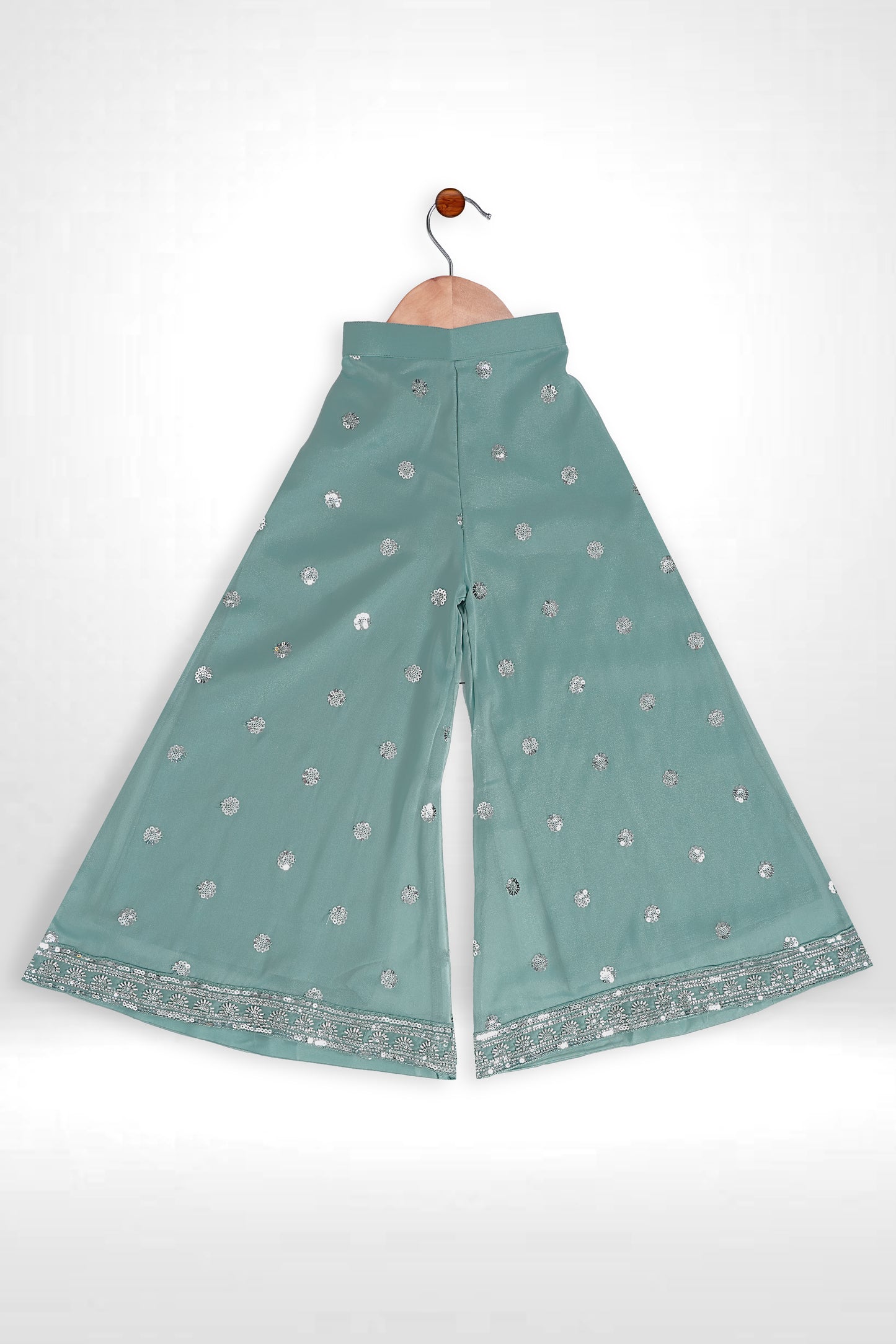 Noor-E-Haya Plazo Set -MG 5279 Rama Green
