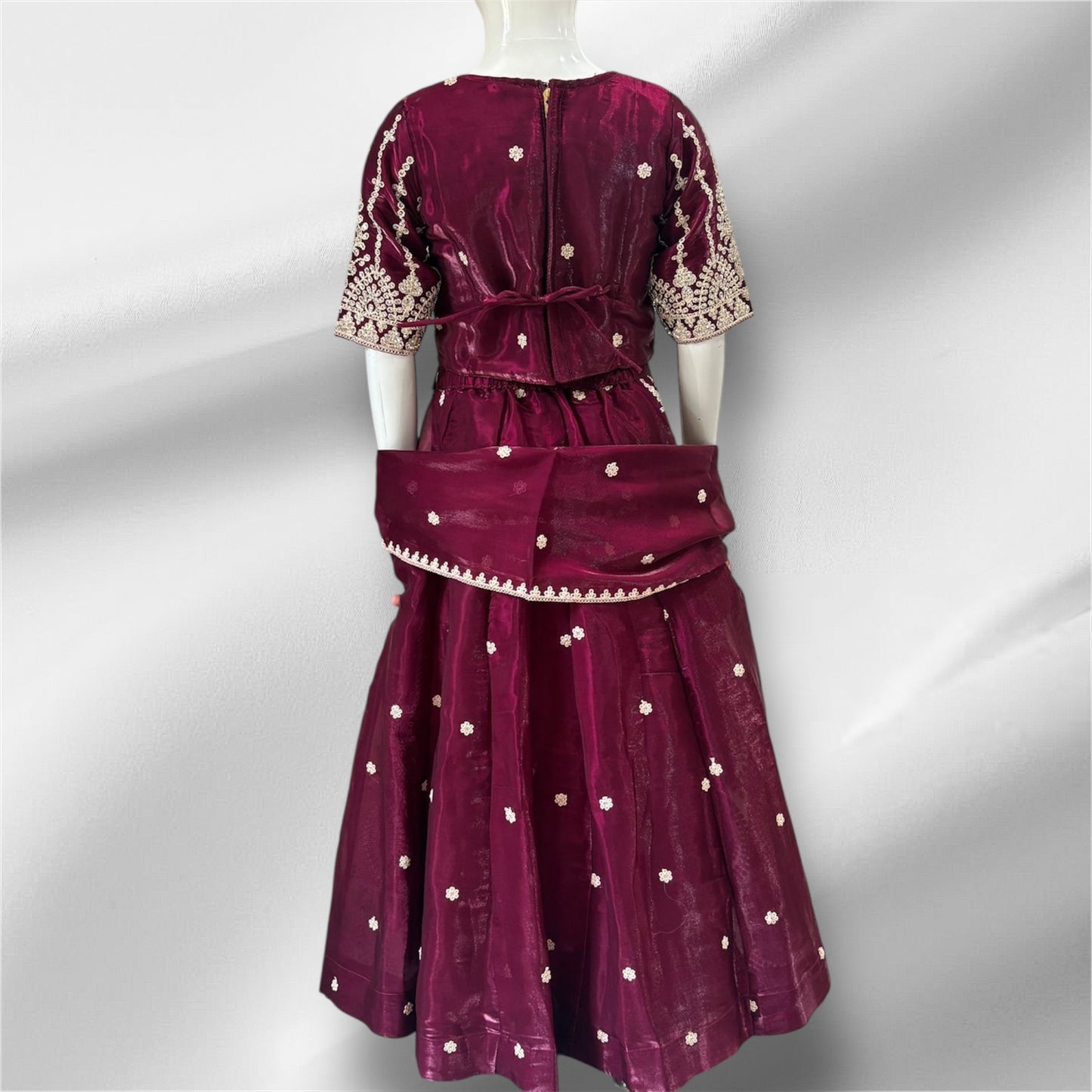 Royal Radiace Kids Lehanga = sm = 3547 Maroon