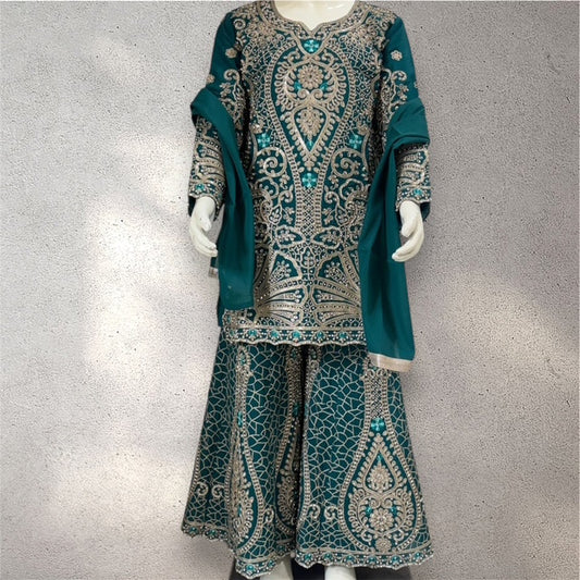 Heeramandi Blossom Plazo Set = mg = 5204