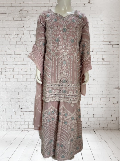 Heeramandi Blossom Plazo Set = sr = 4353