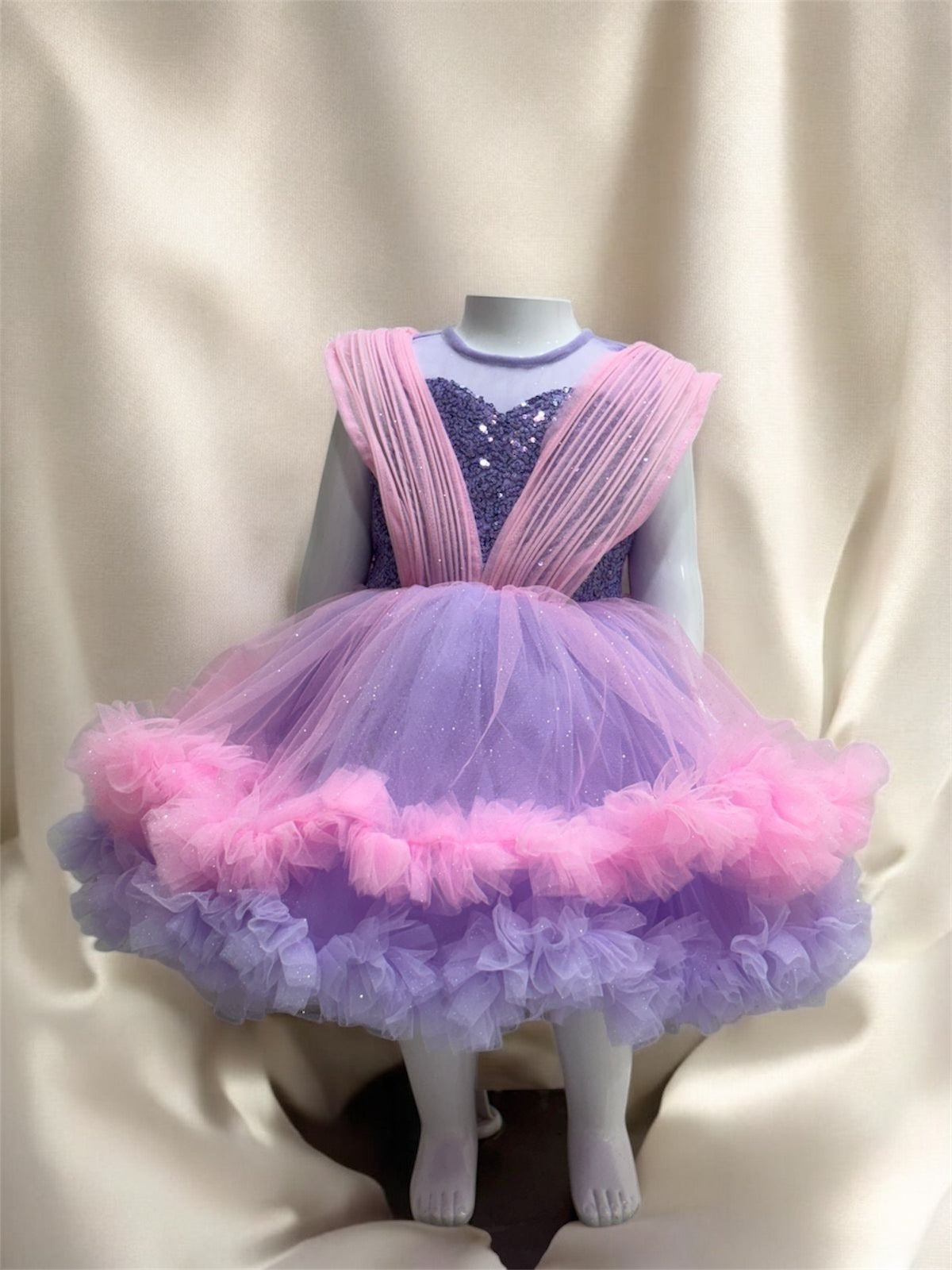 Lavender Stardust Frock = ss =1003