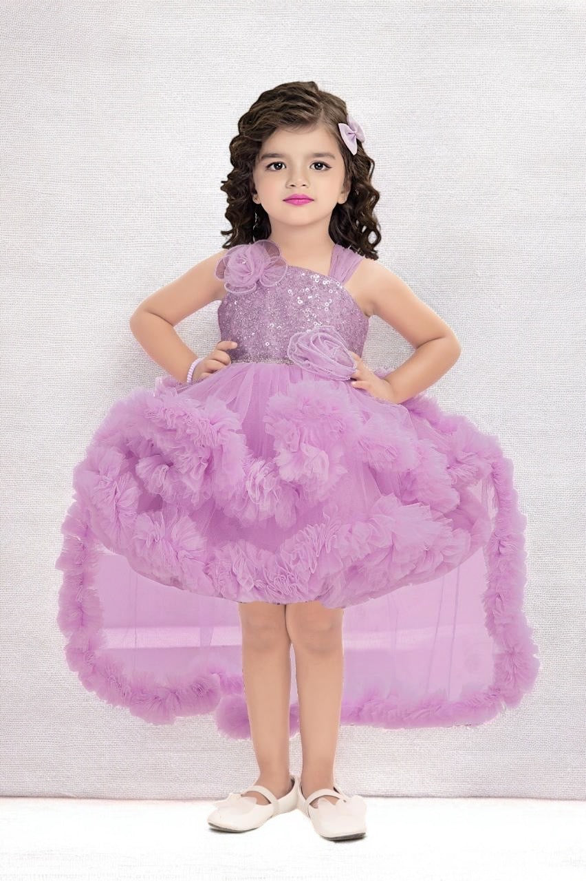 Princess Bloom Frock-But-924 Purple
