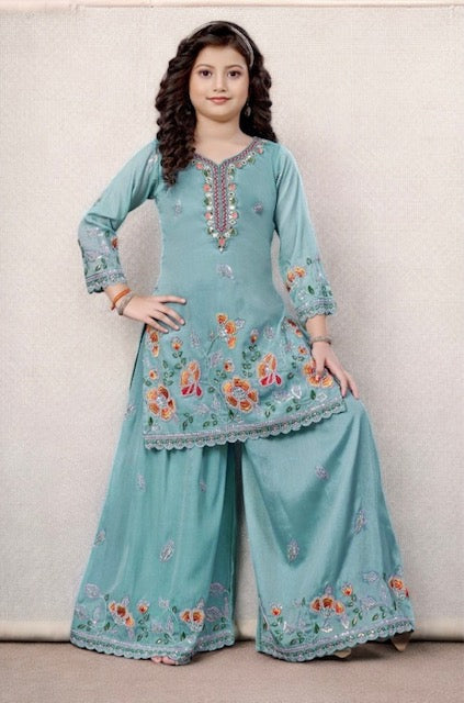 Heeramandi Blossom Plazo Set = qs = 1362