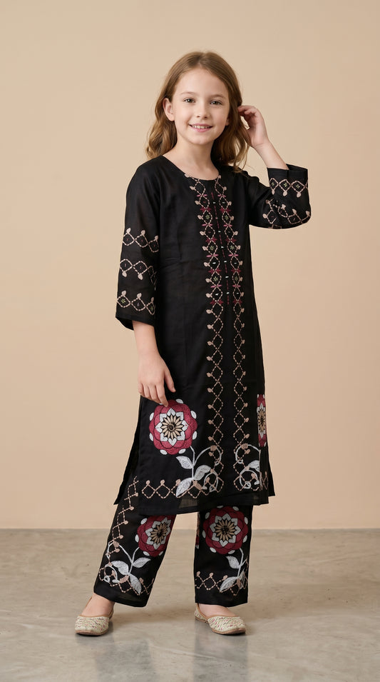 Cotton Printed Kurti Set 1581 Green