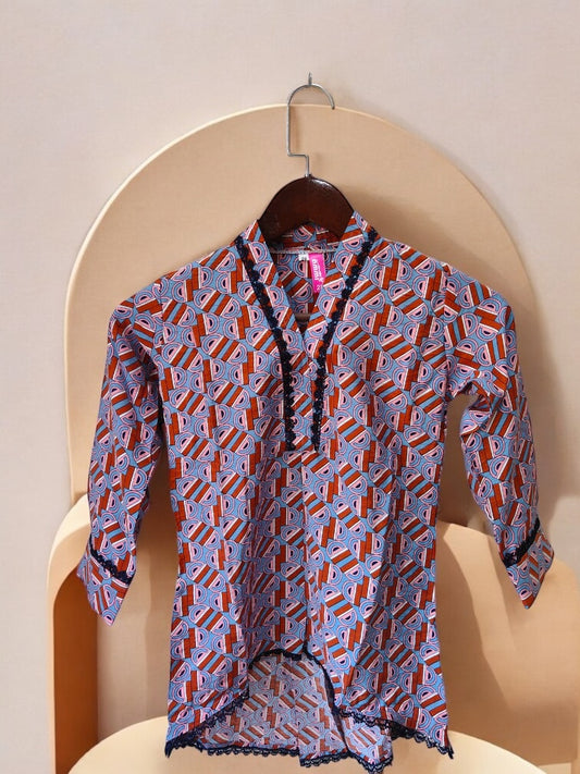 Printed Cotton Cord Set 1003