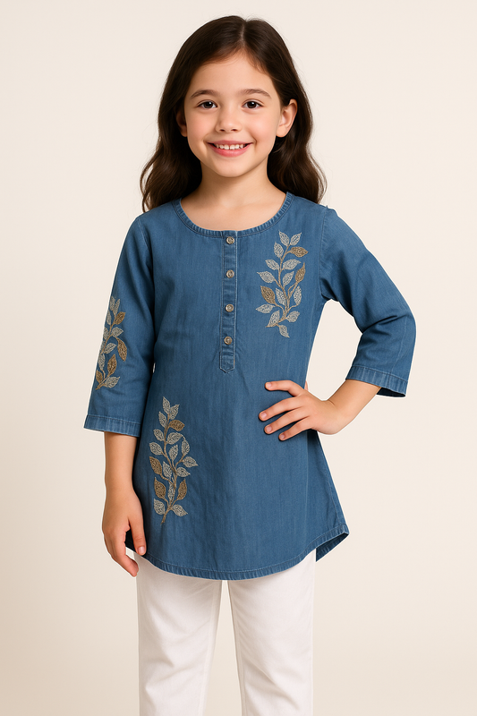 Denim Cotton Cord Set 1011