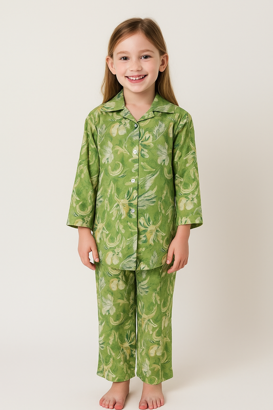 Printed Cotton Cord Set 1010 Green