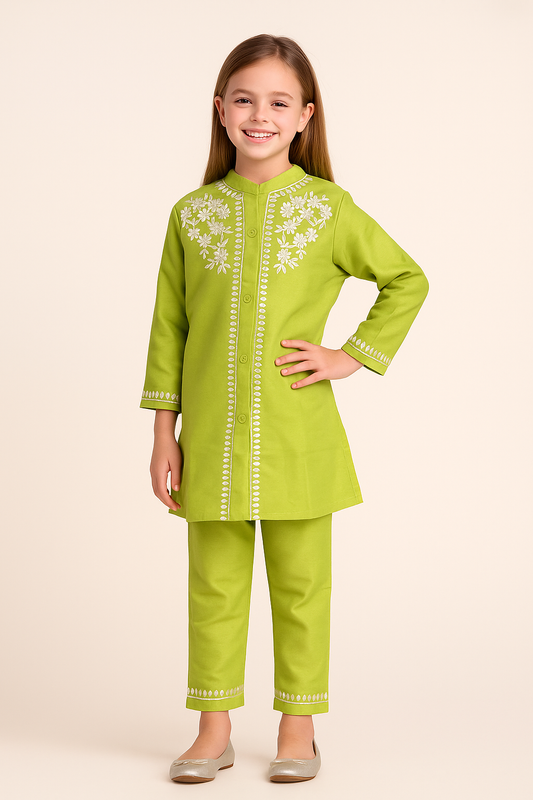 Embroidery Cotton Cord Set 1004 Pista Green