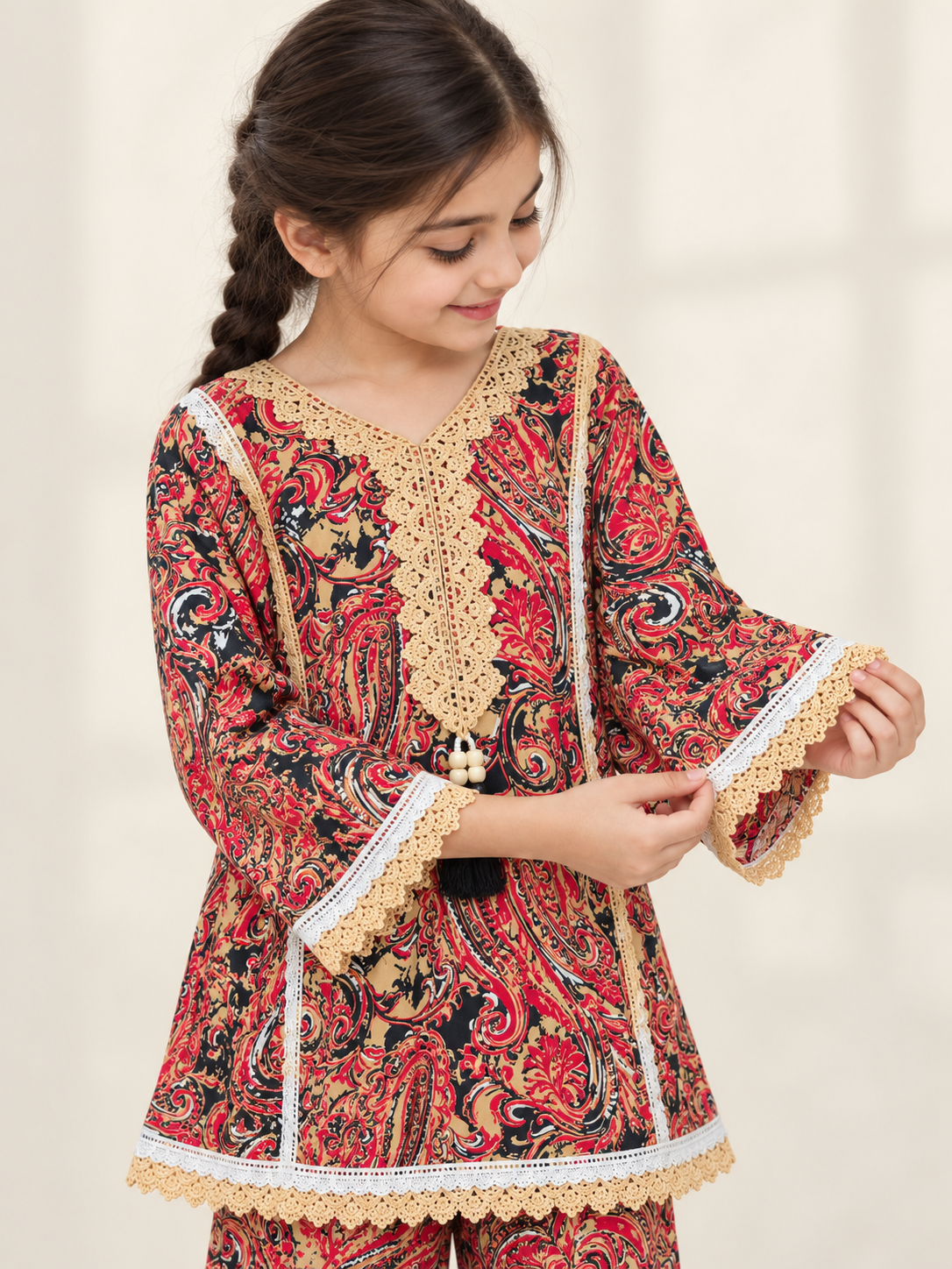 Cotton Printed Plazo Set 1834 Red