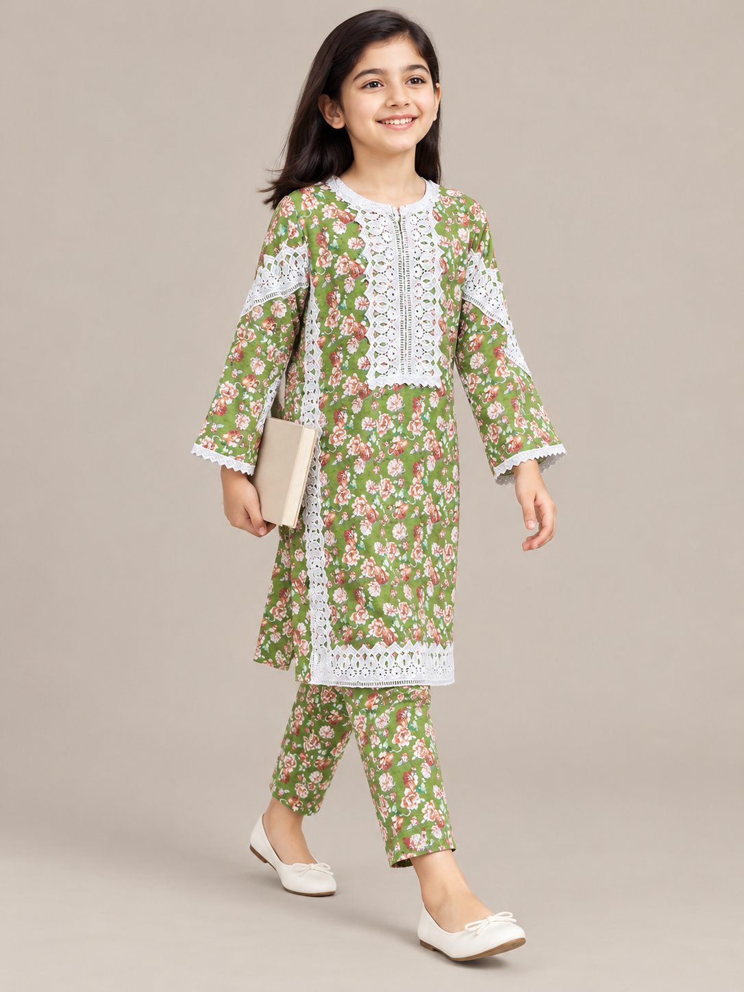 Cotton Printed Kurti set 1847 Green