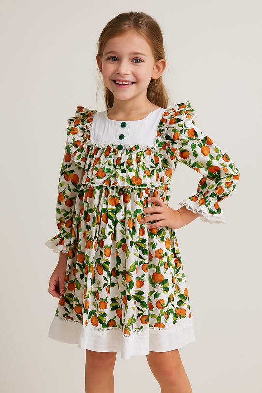 Cotton Printed Frock 1024 Multi Colour