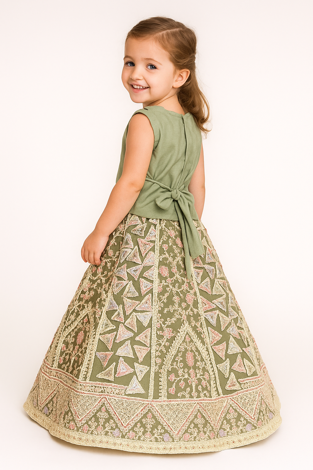 Embroidery Lehenga Choli Set sr 4168 Green