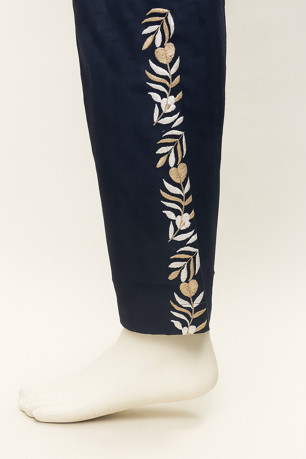 Cotton Embroidery Kurti Set 1116 Navy Blue
