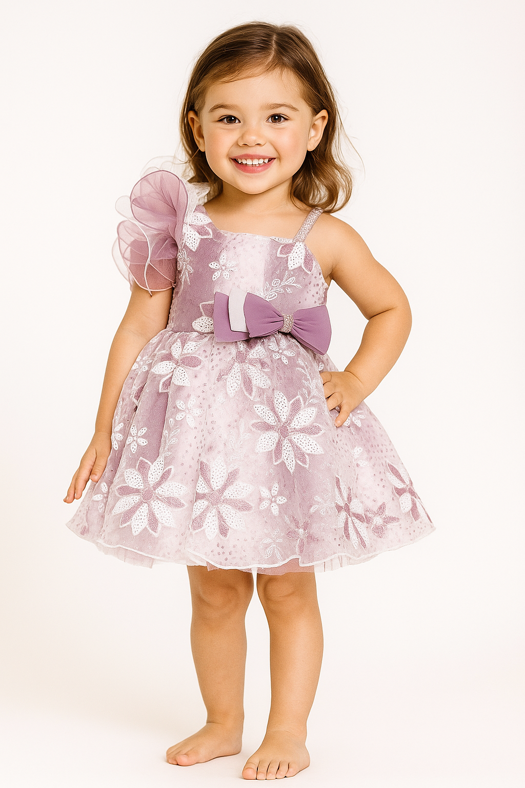 Sequence Net Frock 2525 Pink