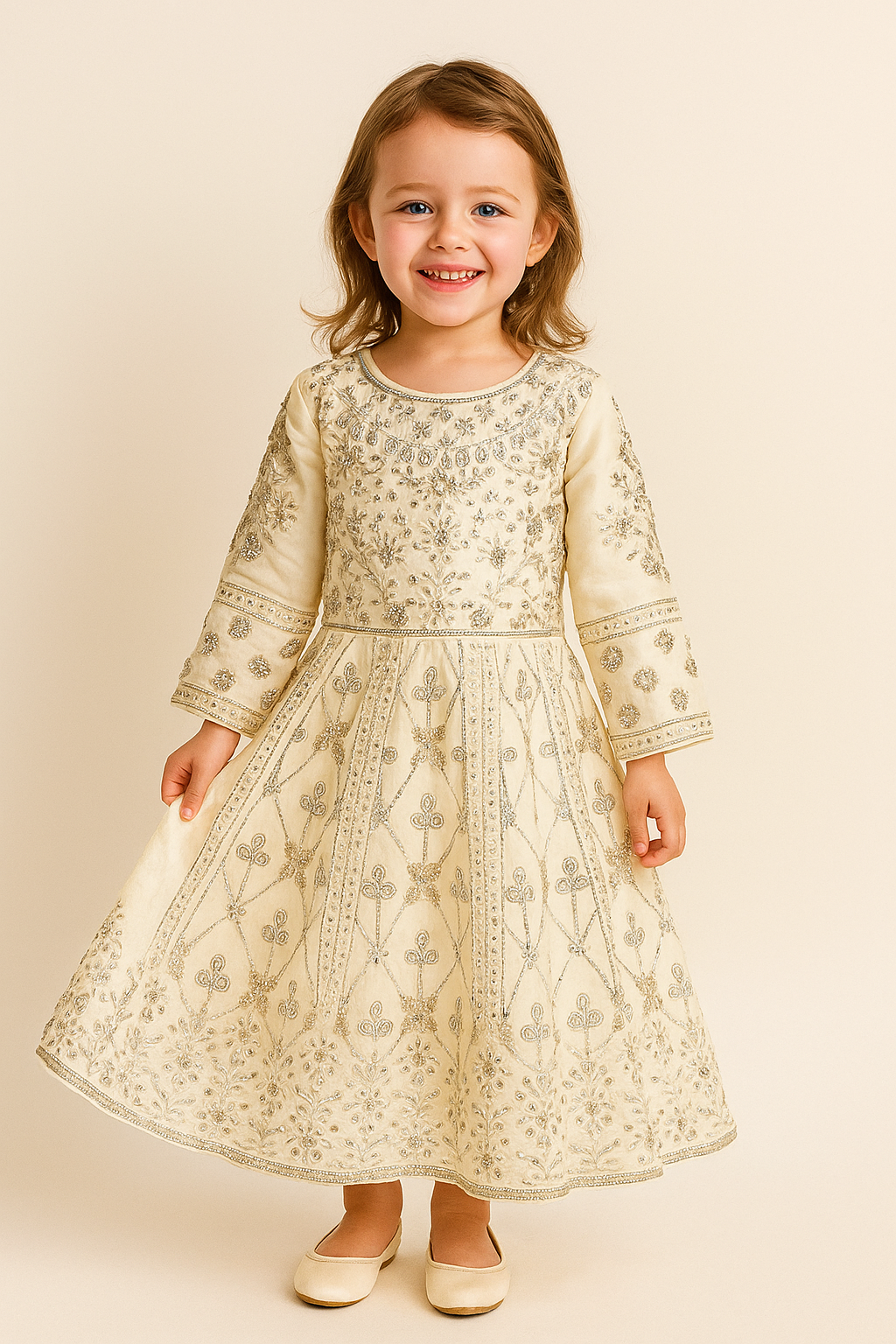 Georgette Bids Work Gown 5402 Cream