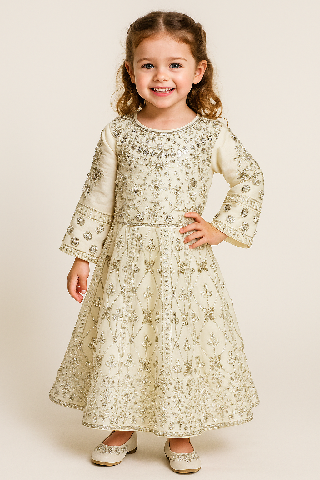 Georgette Bids Work Gown 5402 Cream