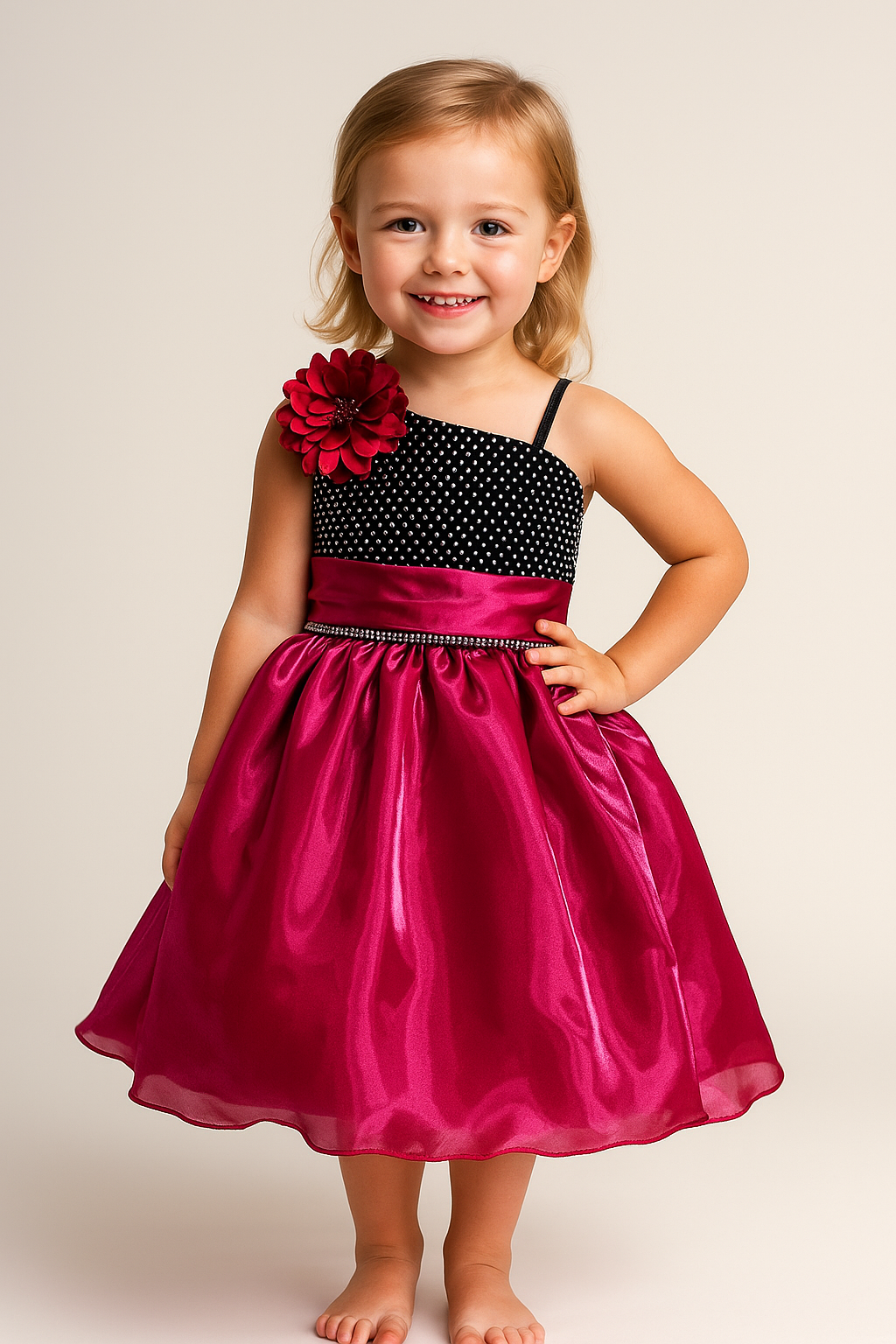 Satin Polka Frock 1014 Rani