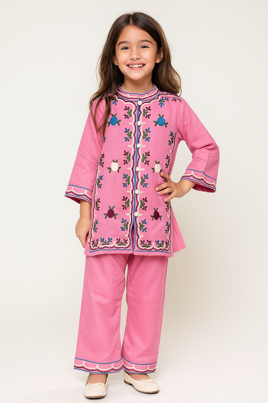 Cotton Embroidery Cord Set 1260 Pink