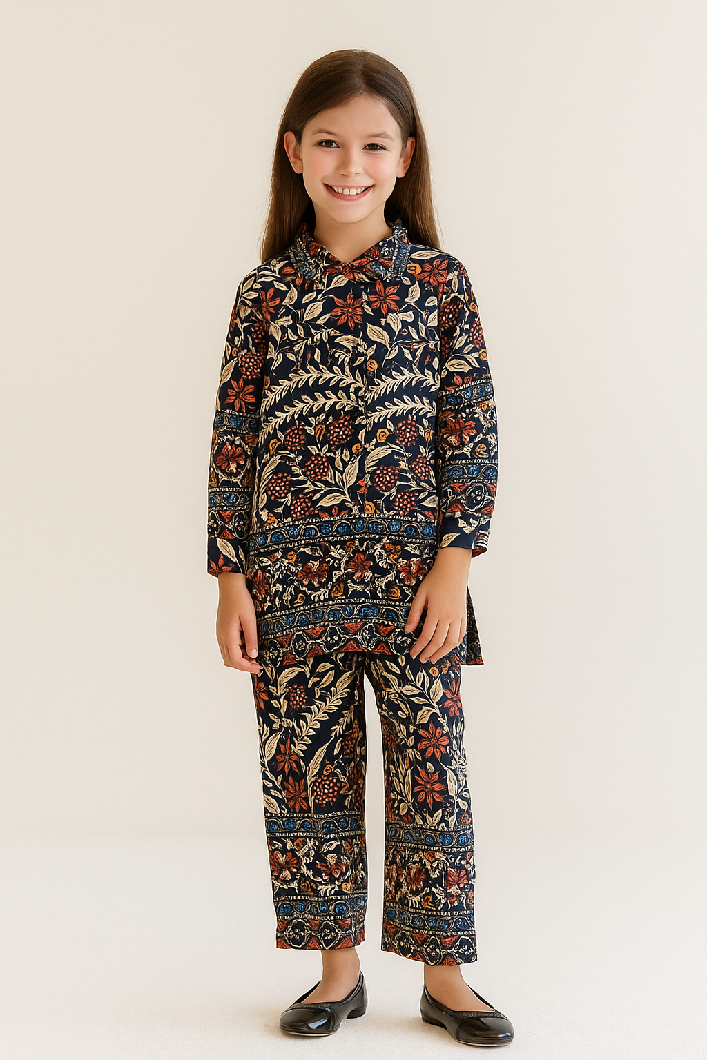 Cotton Printed Cord Set 1274 Multi colour