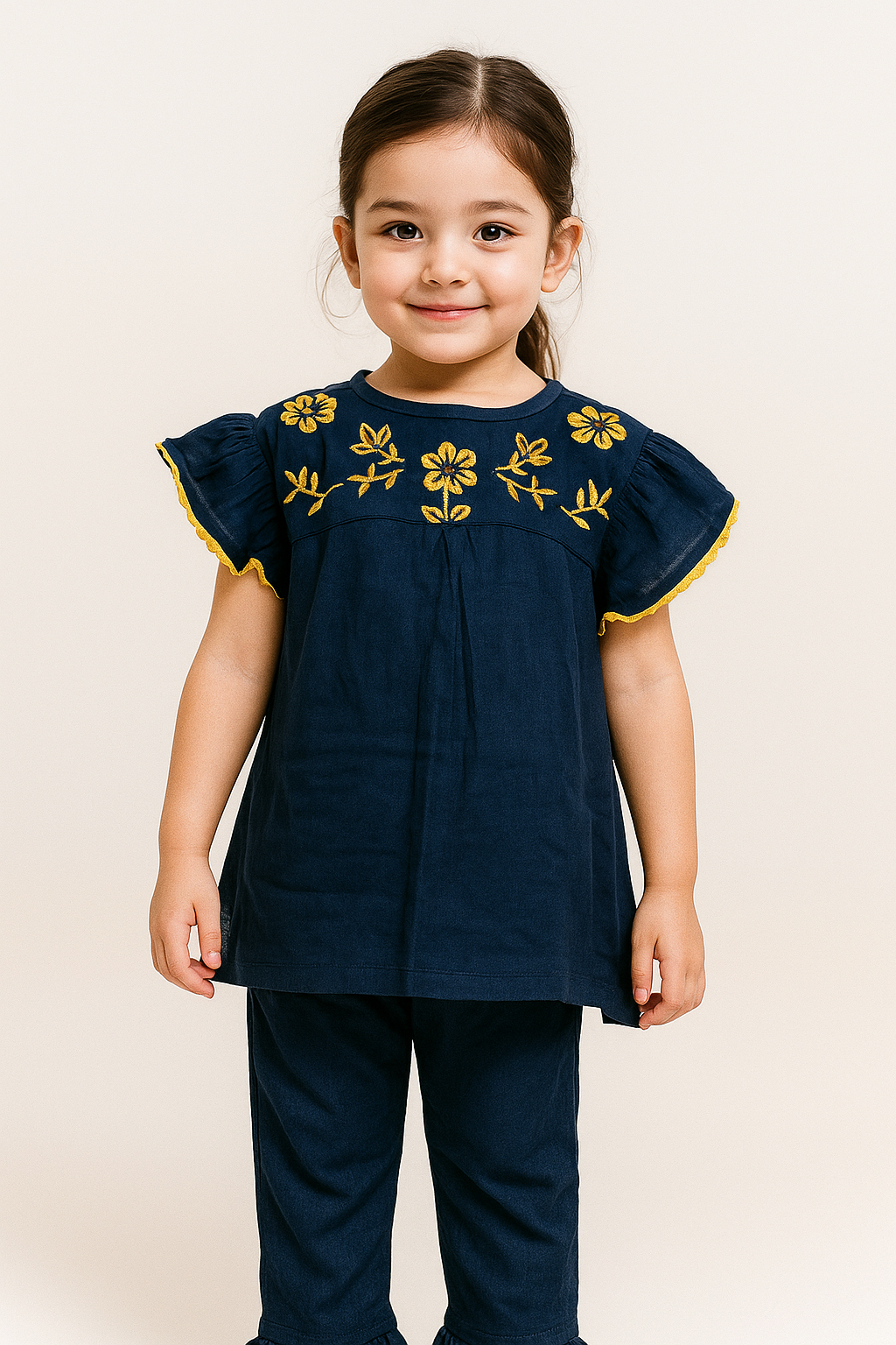 Cotton Embroidery Cord Set 1041 Navy Blue