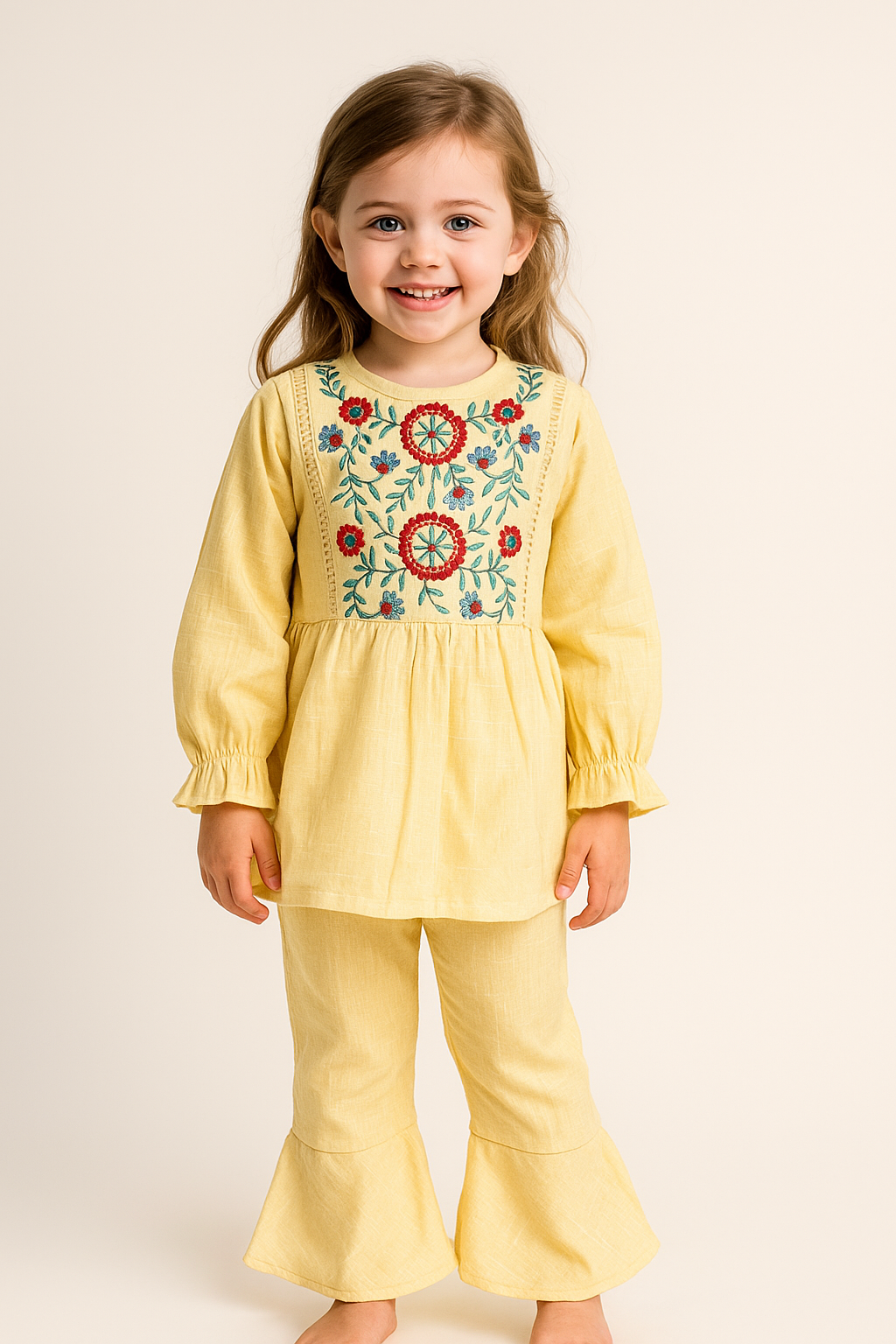 Cotton Embroidery Cord Set 1040 Yellow
