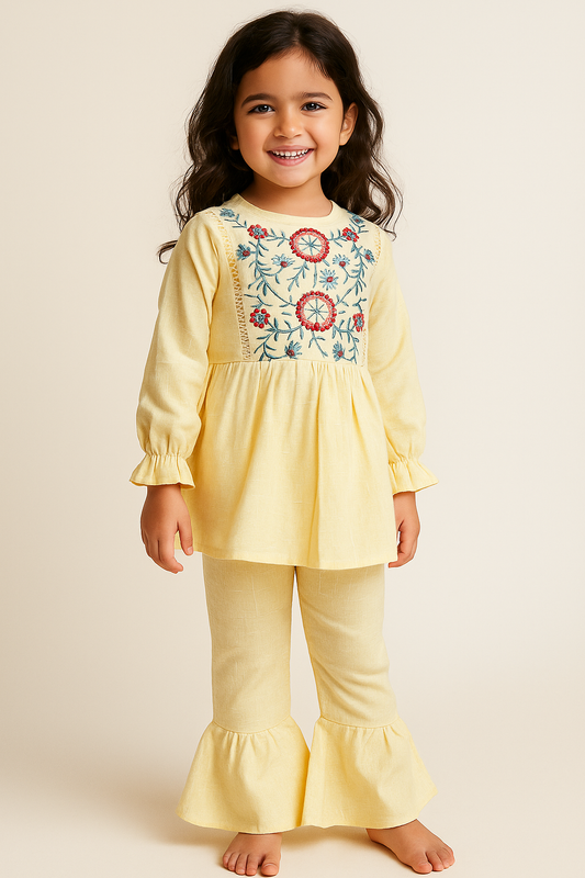 Cotton Embroidery Cord Set 1040 Yellow