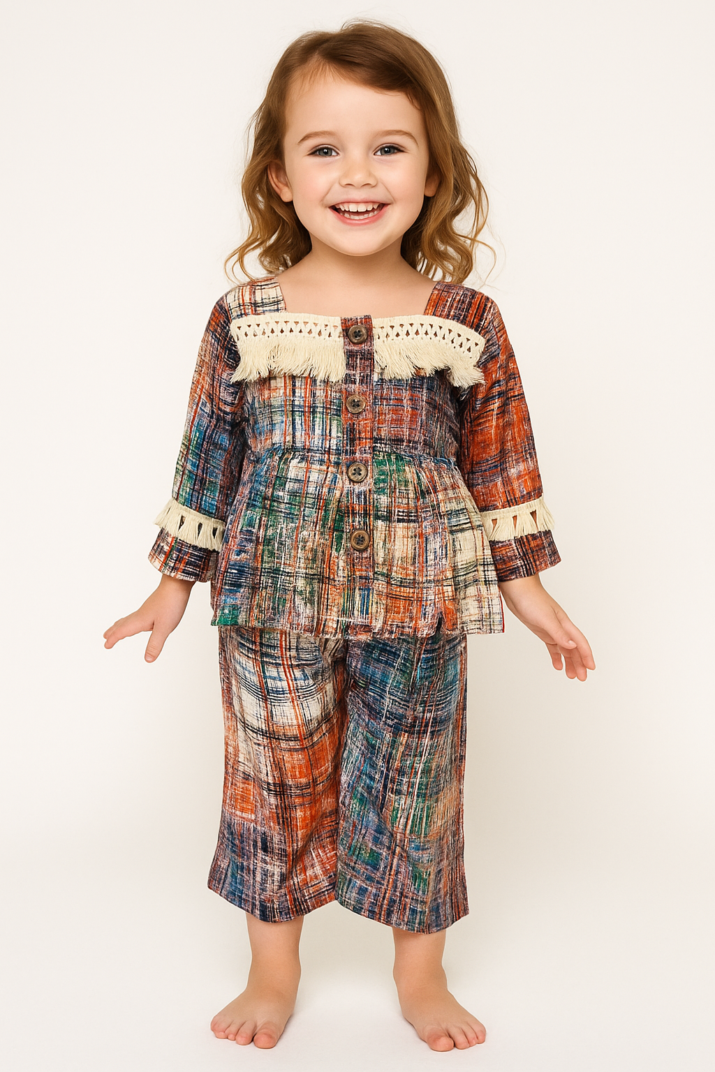 Cotton Embroidery Cord Set 1047 Multi Colour