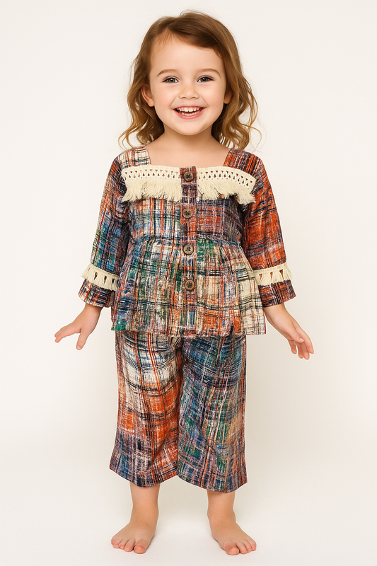 Cotton Embroidery Cord Set 1047 Multi Colour