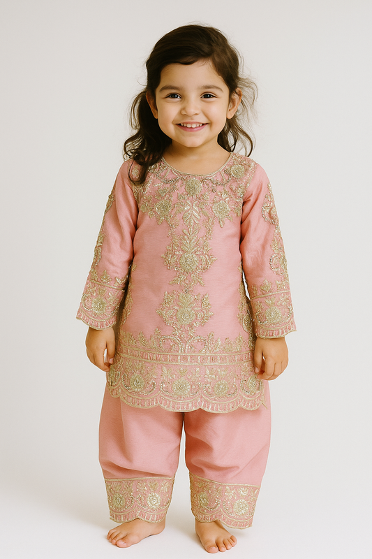 Georgette Hand Work Farshi Set 1603 Pink