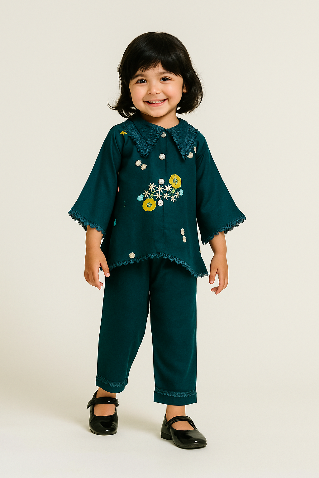 Cotton Embroidery Cord set 1061 Green