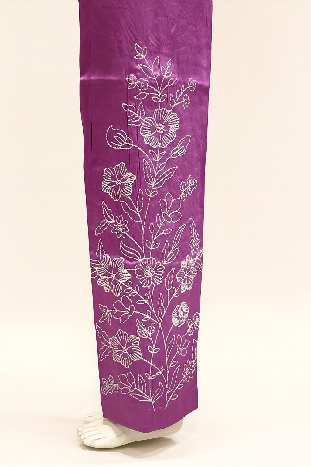 Cotton Embroidery Kurti Set 1309 Purple