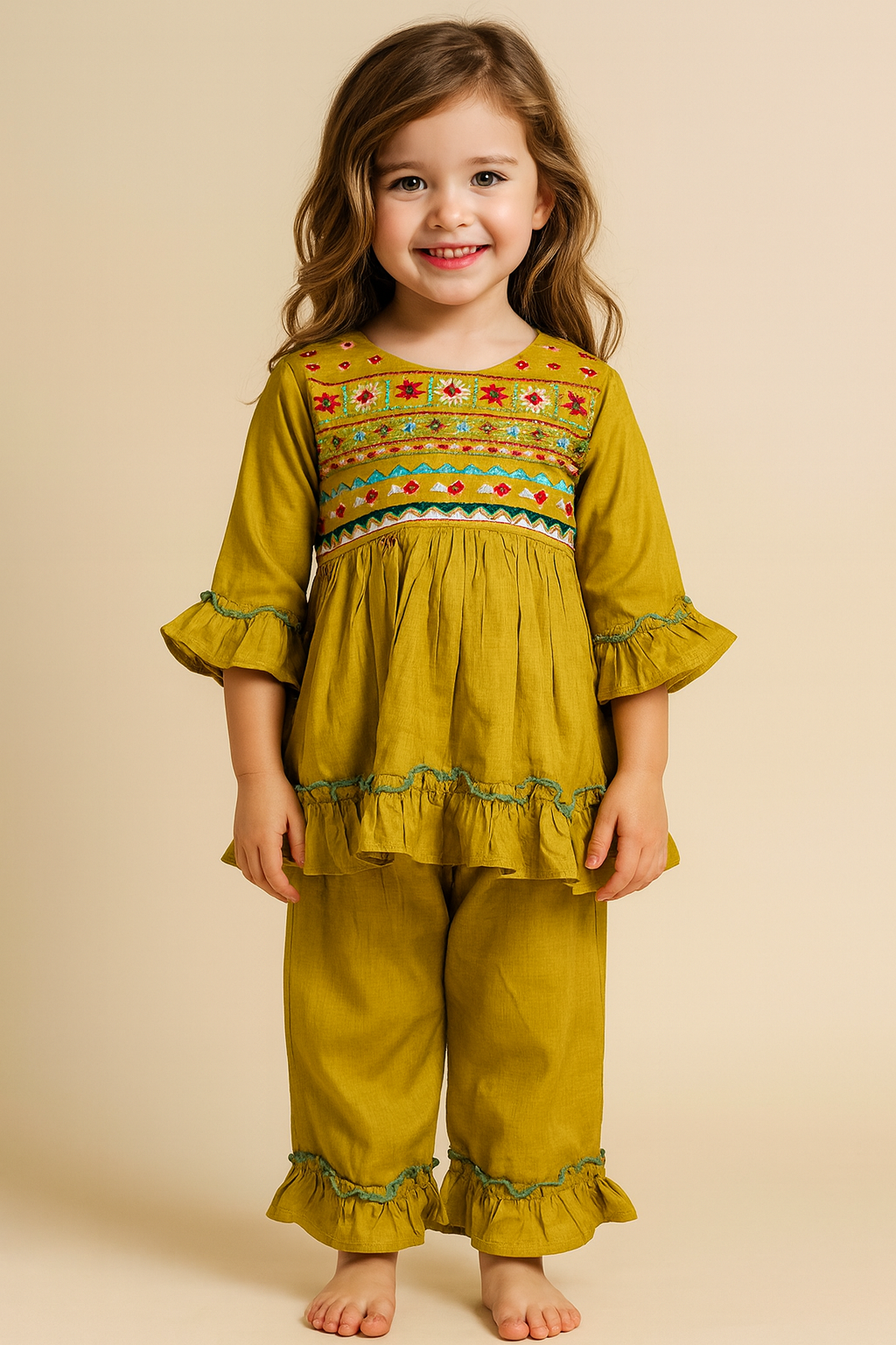 Cotton Embroidery Cord set 1063 Mustard